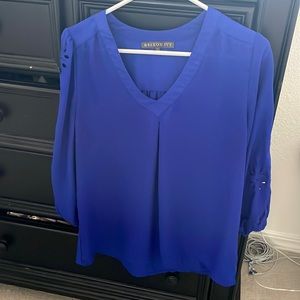 Cobalt Blue long sleeve blouse